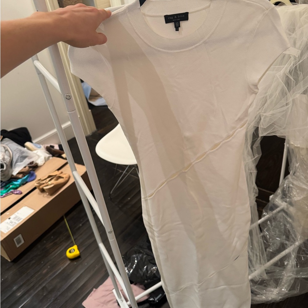 Rag & Bone White Stretch Dress